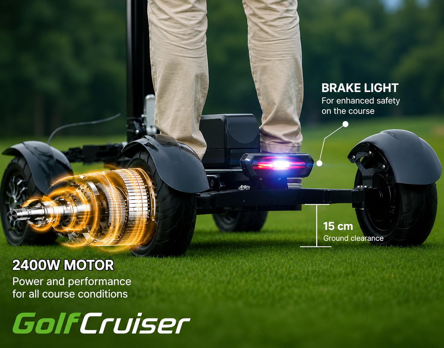 2400W motor and brake light