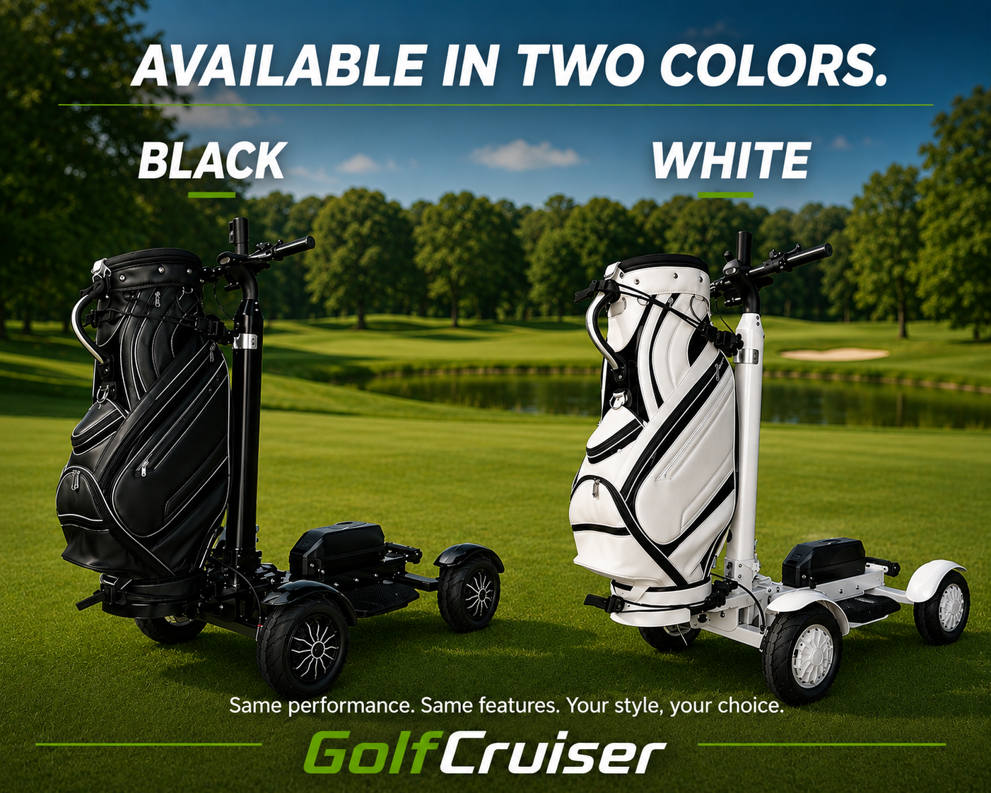 GolfCruiser available in black and white